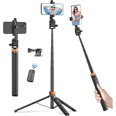 Selfie Stick Remote 360 Upgraded Cell Phone Tripod for Video Recording