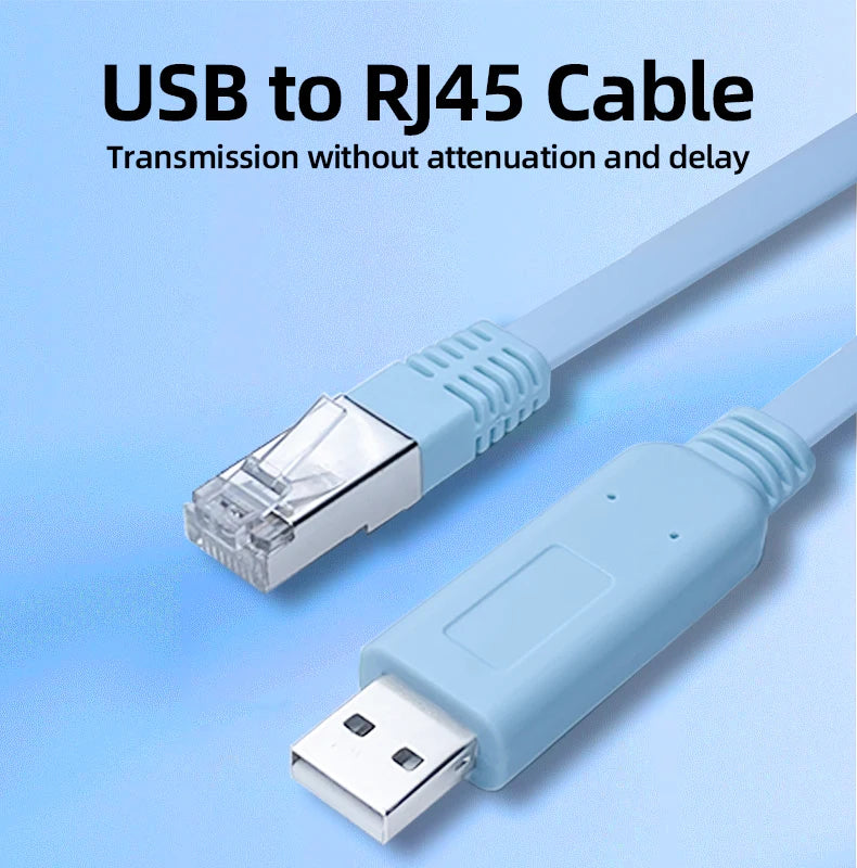 USB a to RJ45 Console Cable for Switch Usb to RJ45 Blue 1.8M 3M 5M Console Rollover Cable