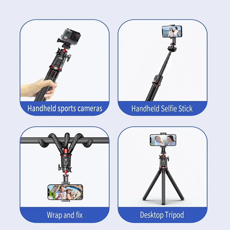 C03 Flexible Octopus Tripod Selfie Stick Wireless