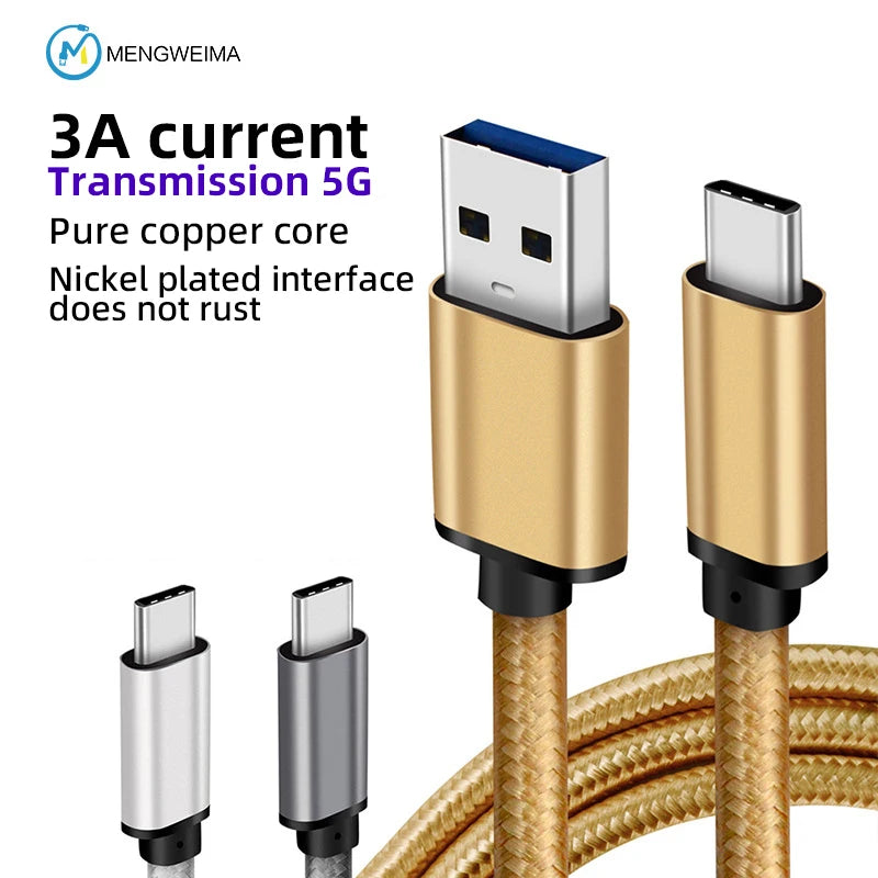 Factory Original USB3.0 Braided Cable Quick Charging Certified