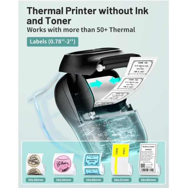 Phomemo Barcode Printer M110 Label Maker Machine Wireless Thermal Label Printer