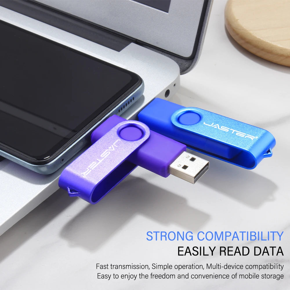 High Quality 2-in-1 Smart Phone Pendrive 8GB to 128GB