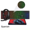 4 in 1 RGB Russian Spanish English Gaming Wired Keyboard Mouse Combos