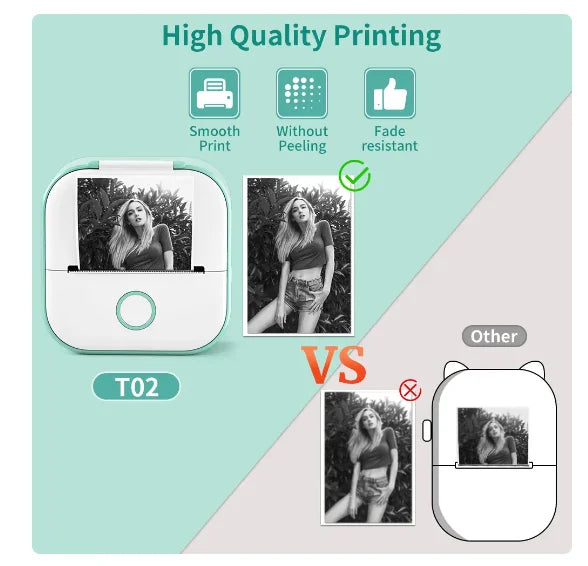 Phomemo T02 Pocket Printer Portable Thermal Printer Mini