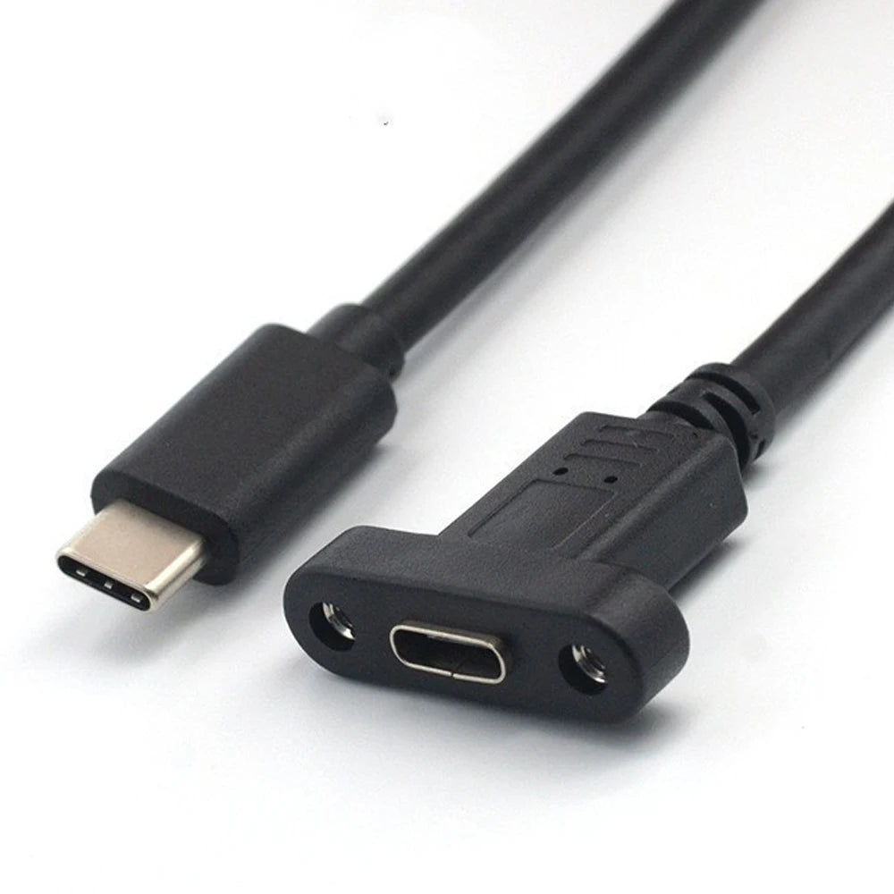 Type C Male Female Extension Cable Panel