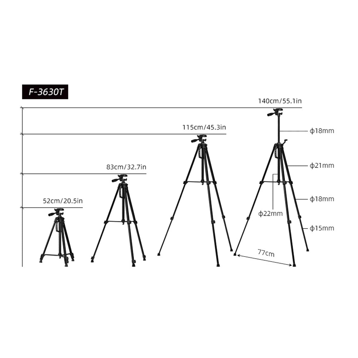 140cm Iron Tube Popular Mobile Phone Tripod Tripod Phone Accessory