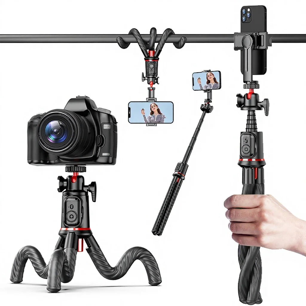 C03 Flexible Octopus Tripod Selfie Stick Wireless