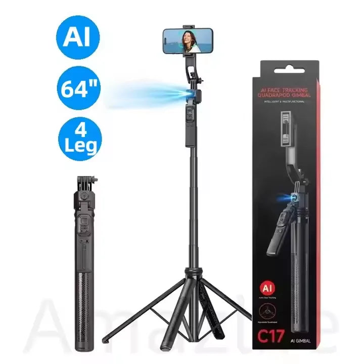 C17 AI Face Tracking Gesture Control Camera Tripod 360° Adjustable
