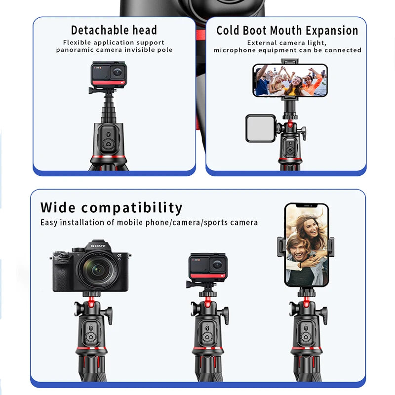 C03 Flexible Octopus Tripod Selfie Stick Wireless