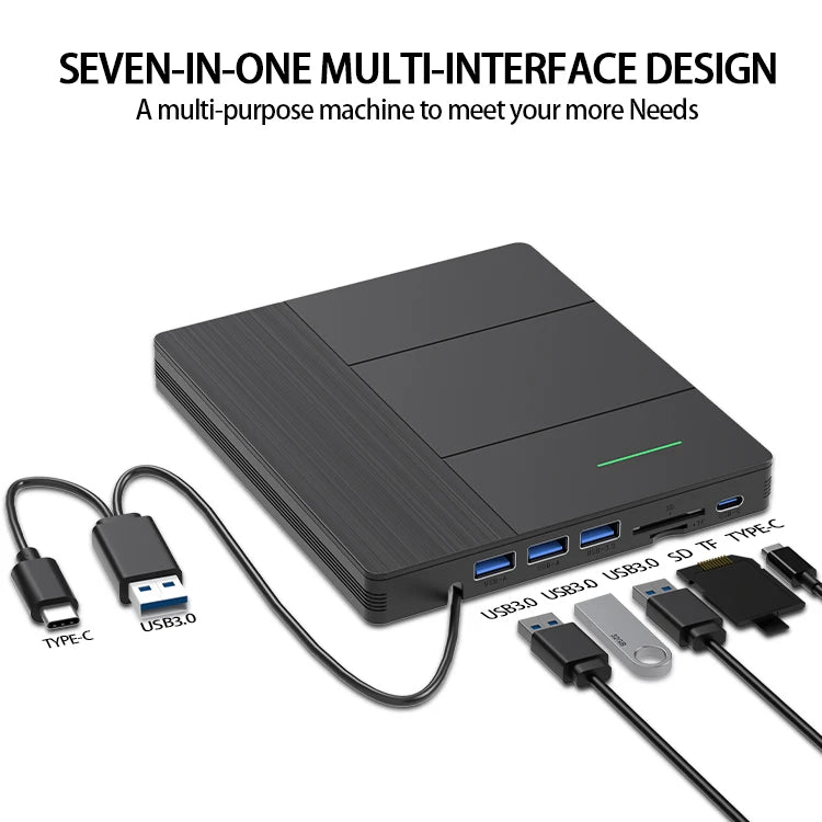 Multifunctional 7-in-1 External USB3.0 Blu-ray Burner BD DVD Recorder