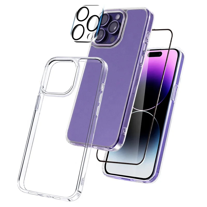 3 Pack Shockproof Protective Mobile Phone Accessory Set Phone Case