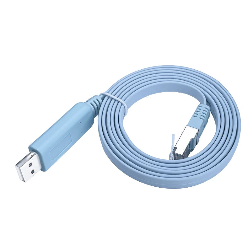 USB a to RJ45 Console Cable for Switch Usb to RJ45 Blue 1.8M 3M 5M Console Rollover Cable