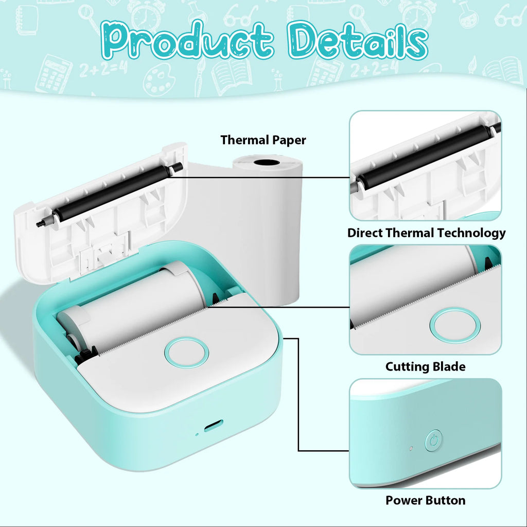 Phomemo T02 Pocket Printer Portable Thermal Printer Mini