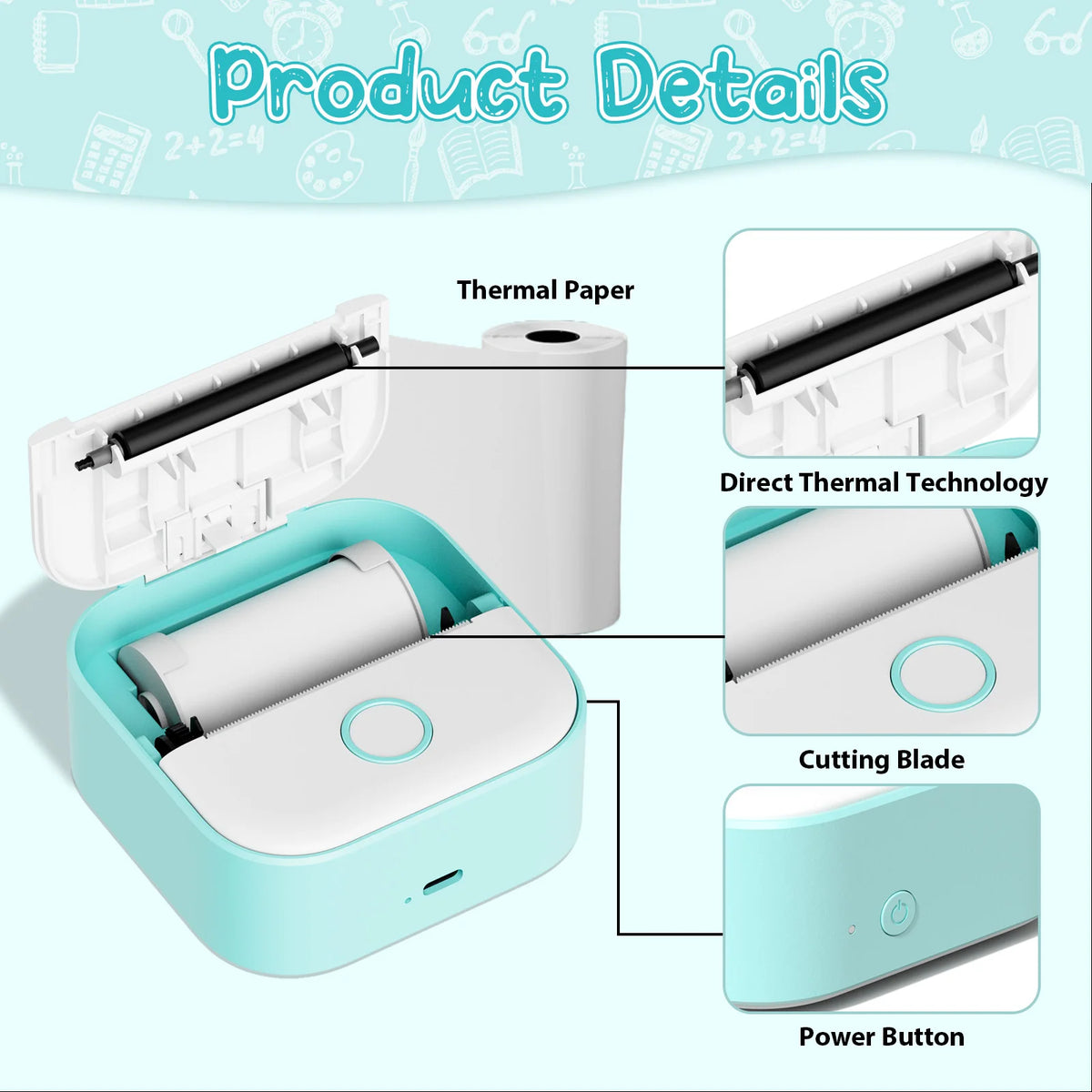 Phomemo T02 Pocket Printer Portable Thermal Printer Mini