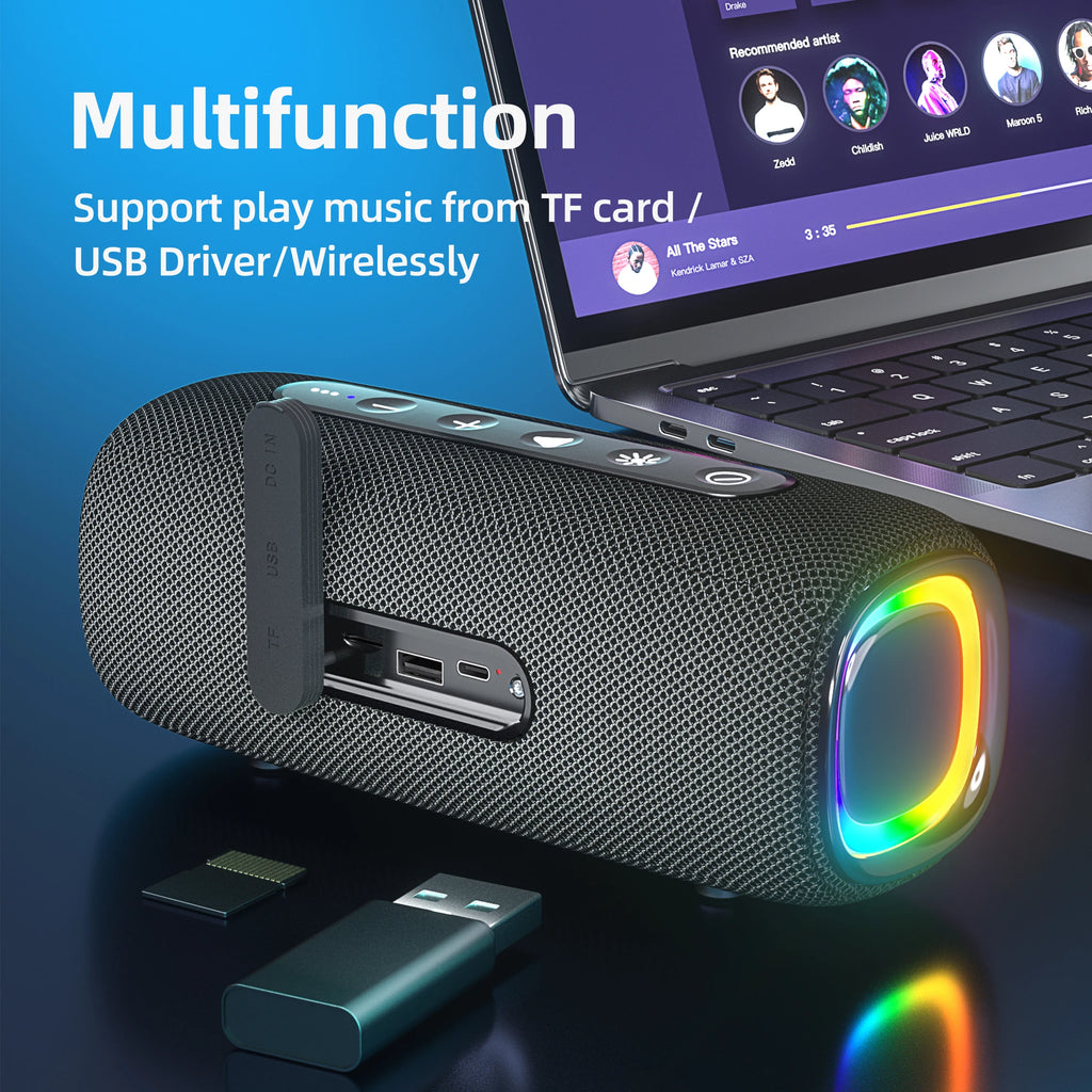 Newest Portable Outdoor Party LED Light Stereo Speaker