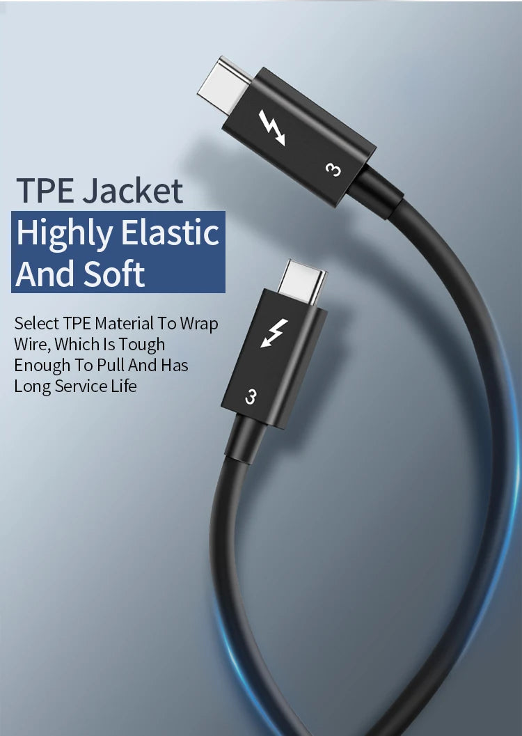 CableCreation Thunderbolt 3 Cable 40Gbps  Supports