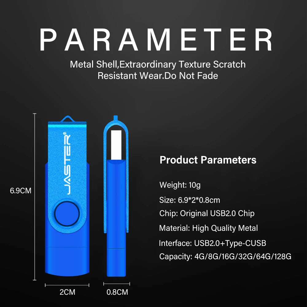 High Quality 2-in-1 Smart Phone Pendrive 8GB to 128GB