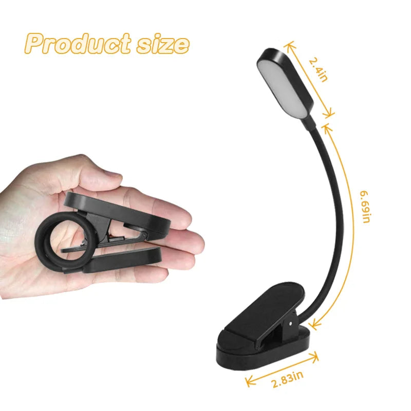 9 LED Clip-On Reading Lamp with 3 Brightness Levels