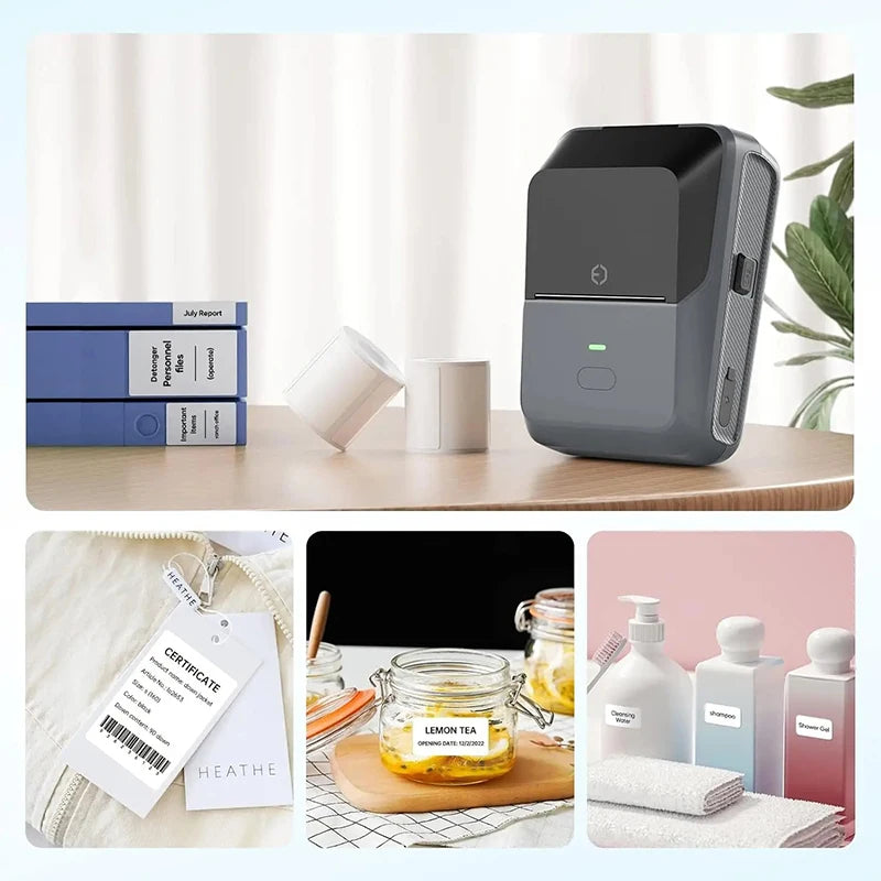 Portable 20-50mm Factory Wholesale Cheap Thermal Label Printer for Printing Barcode Qr Code Jewelry Sticker Home Office Use